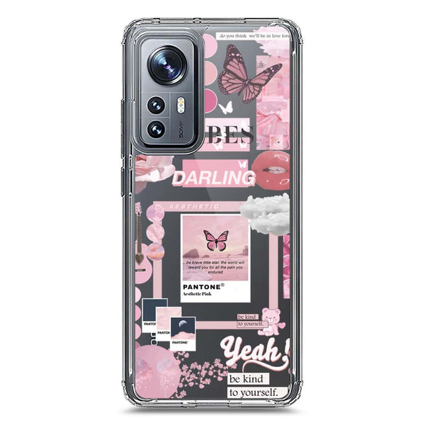 Pink Aesthetic Design - Design 1 - Soft Phone Case - Crystal Clear Case - Xiaomi 12S