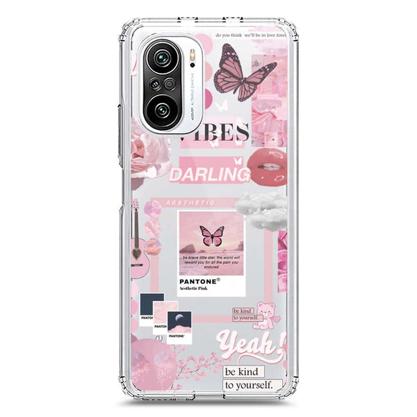 Pink Aesthetic Design - Design 1 - Soft Phone Case - Crystal Clear Case - Xiaomi Mi 11i