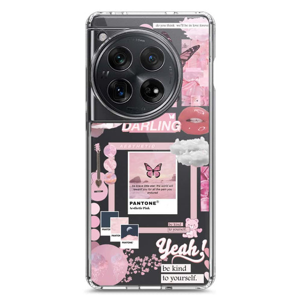 Pink Aesthetic Design - Design 1 - Soft Phone Case - Crystal Clear Case - OnePlus 12