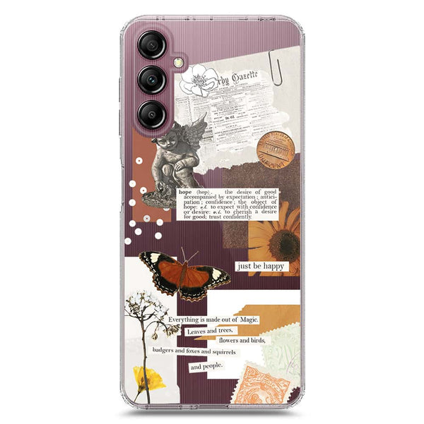 Aesthetic Design - Design 2 - Soft Phone Case - Crystal Clear Case - Samsung Galaxy A14