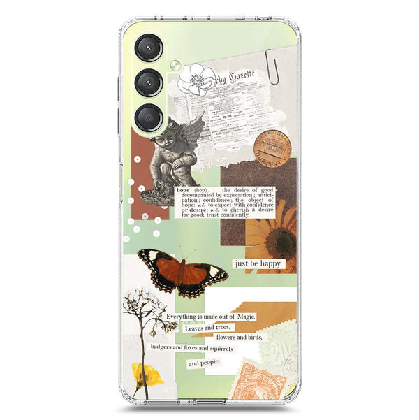 Aesthetic Design - Design 2 - Soft Phone Case - Crystal Clear Case - Samsung Galaxy A24 4G