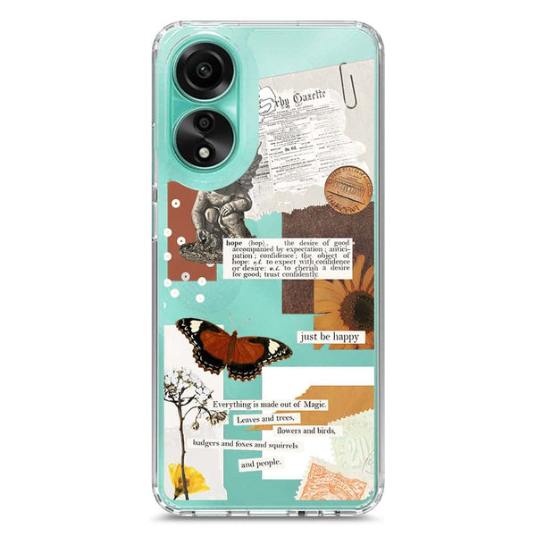 Aesthetic Design - Design 2 - Soft Phone Case - Crystal Clear Case - Oppo A78 4G