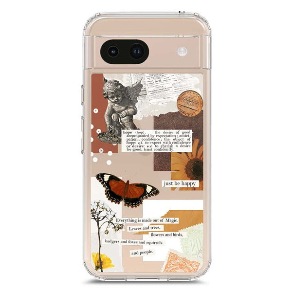 Aesthetic Design - Design 2 - Soft Phone Case - Crystal Clear Case - Google Pixel 8a