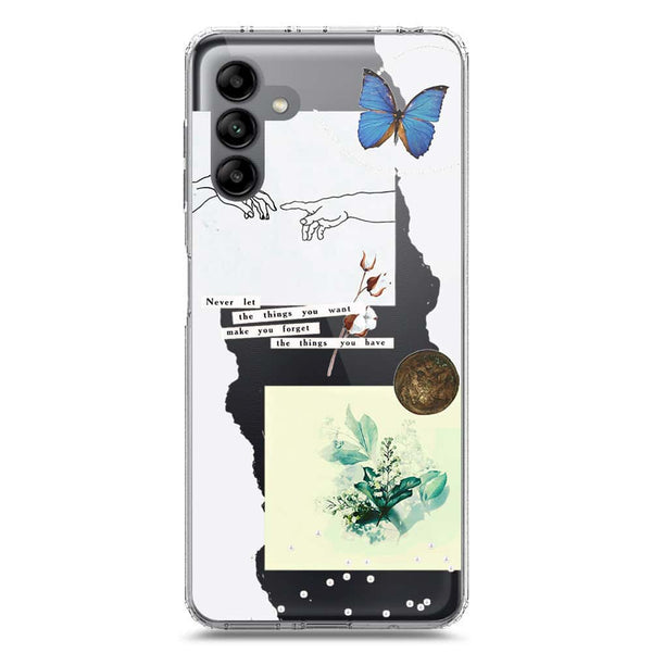 Aesthetic Collage Design - Design 3 - Soft Phone Case - Crystal Clear Case - Samsung Galaxy A13 5G