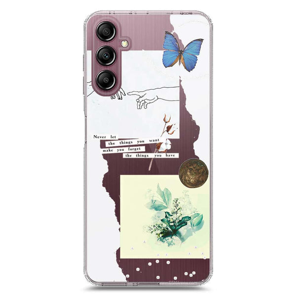 Aesthetic Collage Design - Design 3 - Soft Phone Case - Crystal Clear Case - Samsung Galaxy A14