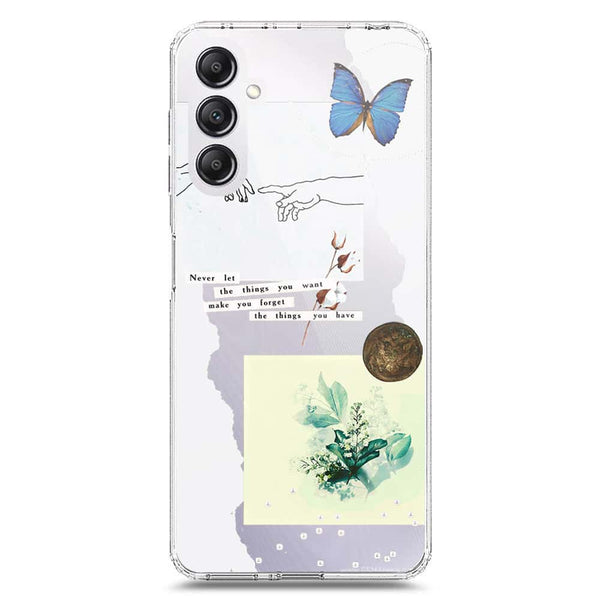 Aesthetic Collage Design - Design 3 - Soft Phone Case - Crystal Clear Case - Samsung Galaxy A14 5G