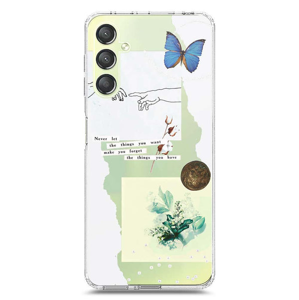 Aesthetic Collage Design - Design 3 - Soft Phone Case - Crystal Clear Case - Samsung Galaxy A24 4G