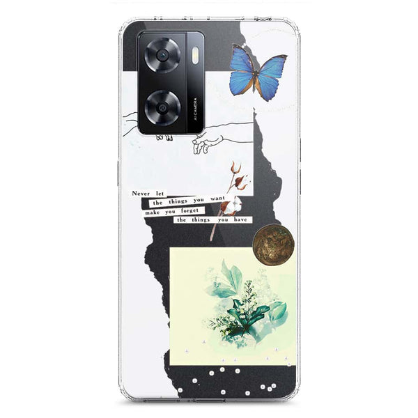 Aesthetic Collage Design - Design 3 - Soft Phone Case - Crystal Clear Case - Oppo A57 5G