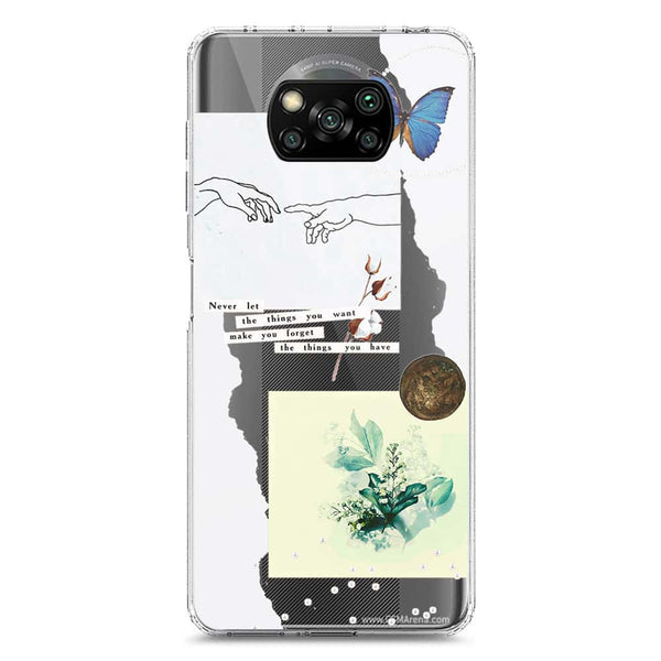 Aesthetic Collage Design - Design 3 - Soft Phone Case - Crystal Clear Case - Xiaomi Poco X3