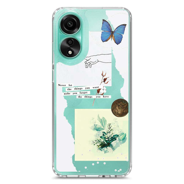 Aesthetic Collage Design - Design 3 - Soft Phone Case - Crystal Clear Case - Oppo A78 4G