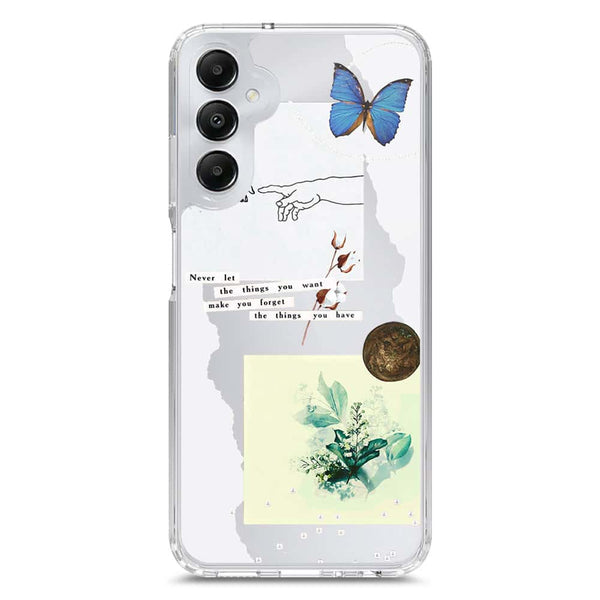 Aesthetic Collage Design - Design 3 - Soft Phone Case - Crystal Clear Case - Samsung Galaxy A05s