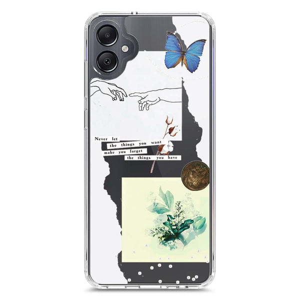 Aesthetic Collage Design - Design 3 - Soft Phone Case - Crystal Clear Case - Samsung Galaxy A05