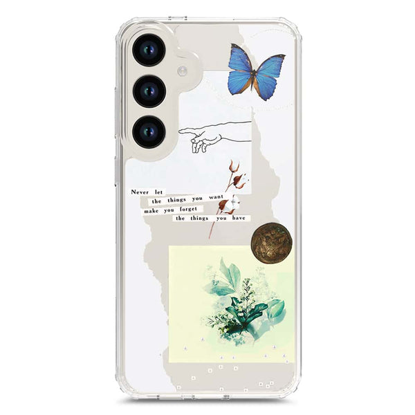 Aesthetic Collage Design - Design 3 - Soft Phone Case - Crystal Clear Case - Samsung Galaxy S24 Plus