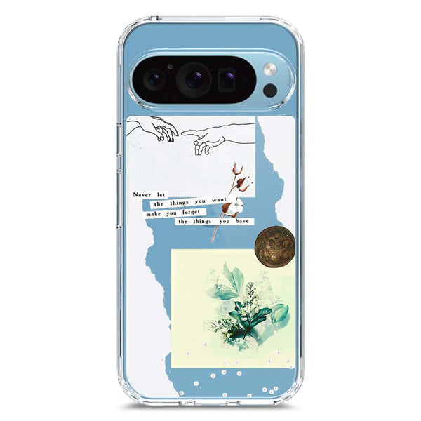 Aesthetic Collage Design - Design 3 - Soft Phone Case - Crystal Clear Case - Google Pixel 9