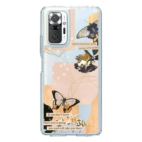 Aesthetic Butterfly Design - Design 4 - Soft Phone Case - Crystal Clear Case - Xiaomi Redmi Note 10 Pro Max