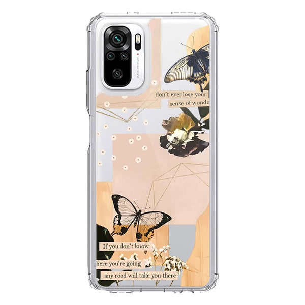 Aesthetic Butterfly Design - Design 4 - Soft Phone Case - Crystal Clear Case - Xiaomi Redmi Note 10S