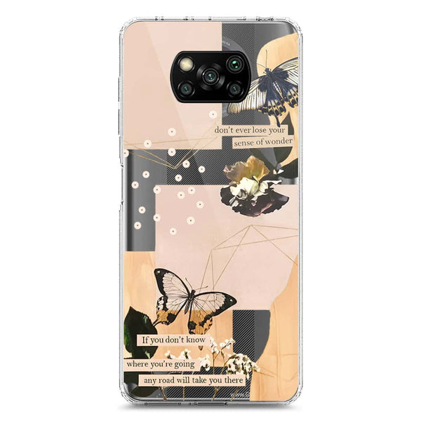 Aesthetic Butterfly Design - Design 4 - Soft Phone Case - Crystal Clear Case - Xiaomi Poco X3 Pro