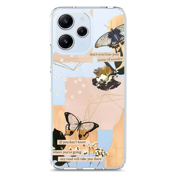 Aesthetic Butterfly Design - Design 4 - Soft Phone Case - Crystal Clear Case - Xiaomi Redmi 12