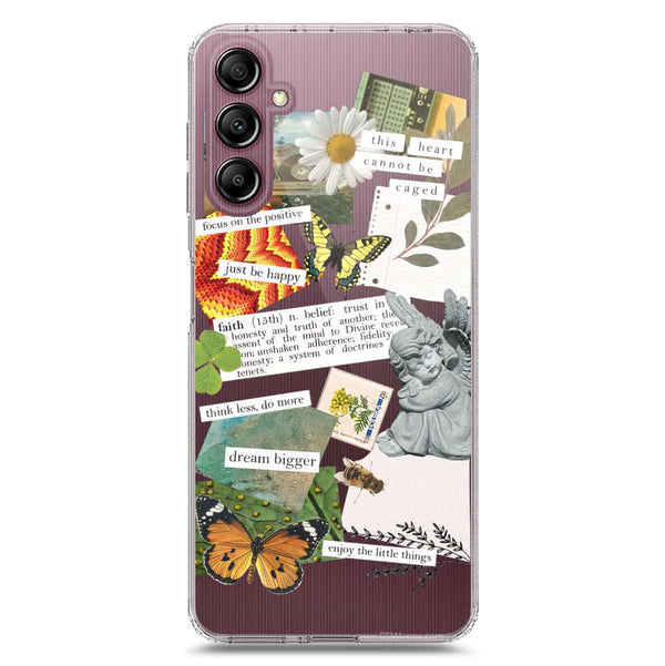 Aesthetic Scrap Design - Design 5 - Soft Phone Case - Crystal Clear Case - Samsung Galaxy A14