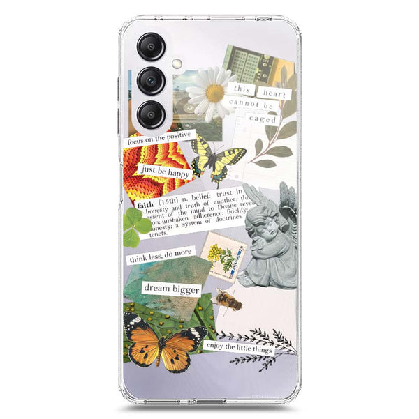 Aesthetic Scrap Design - Design 5 - Soft Phone Case - Crystal Clear Case - Samsung Galaxy A14 5G