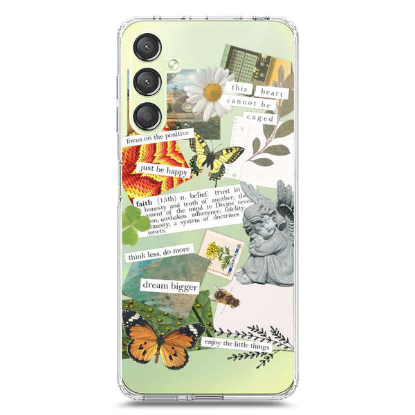 Aesthetic Scrap Design - Design 5 - Soft Phone Case - Crystal Clear Case - Samsung Galaxy A24 4G