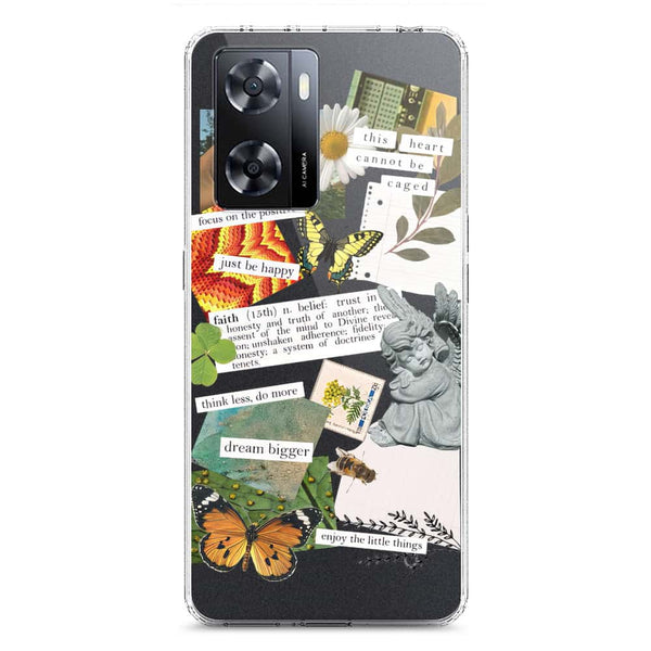 Aesthetic Scrap Design - Design 5 - Soft Phone Case - Crystal Clear Case - Oppo A57 5G