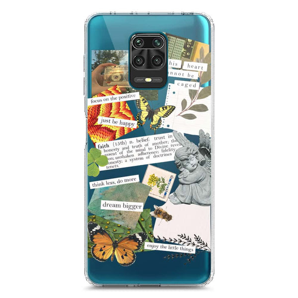Aesthetic Scrap Design - Design 5 - Soft Phone Case - Crystal Clear Case - Xiaomi Redmi Note 9S