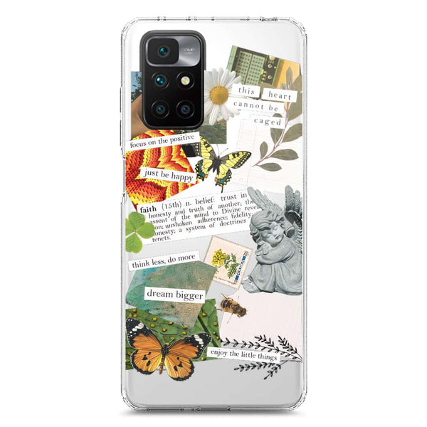 Aesthetic Scrap Design - Design 5 - Soft Phone Case - Crystal Clear Case - Xiaomi Redmi 10 2022