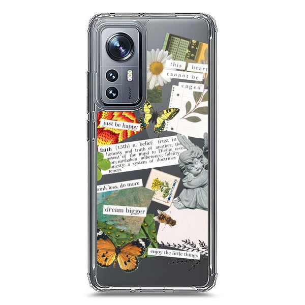 Aesthetic Scrap Design - Design 5 - Soft Phone Case - Crystal Clear Case - Xiaomi 12S