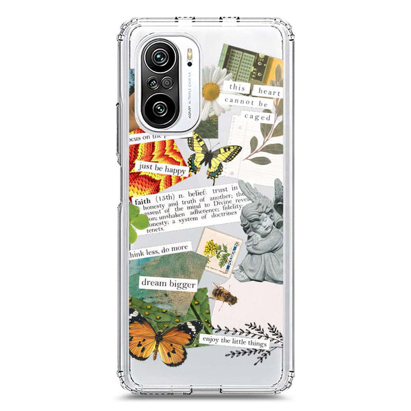 Aesthetic Scrap Design - Design 5 - Soft Phone Case - Crystal Clear Case - Xiaomi Mi 11i