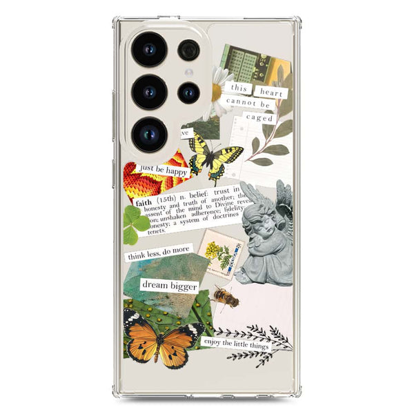 Aesthetic Scrap Design - Design 5 - Soft Phone Case - Crystal Clear Case - Samsung Galaxy S24 Ultra