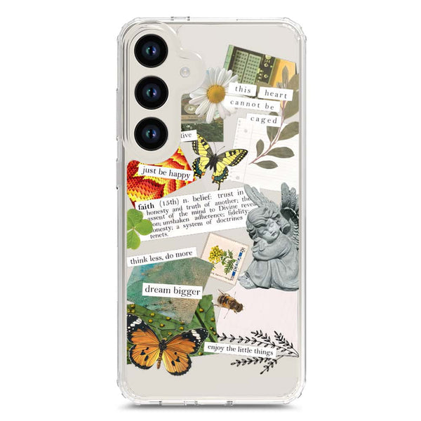 Aesthetic Scrap Design - Design 5 - Soft Phone Case - Crystal Clear Case - Samsung Galaxy S24