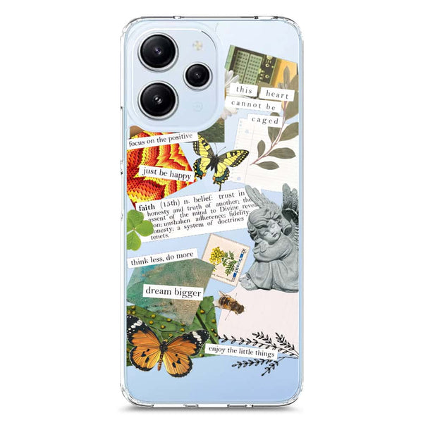 Aesthetic Scrap Design - Design 5 - Soft Phone Case - Crystal Clear Case - Xiaomi Redmi 12