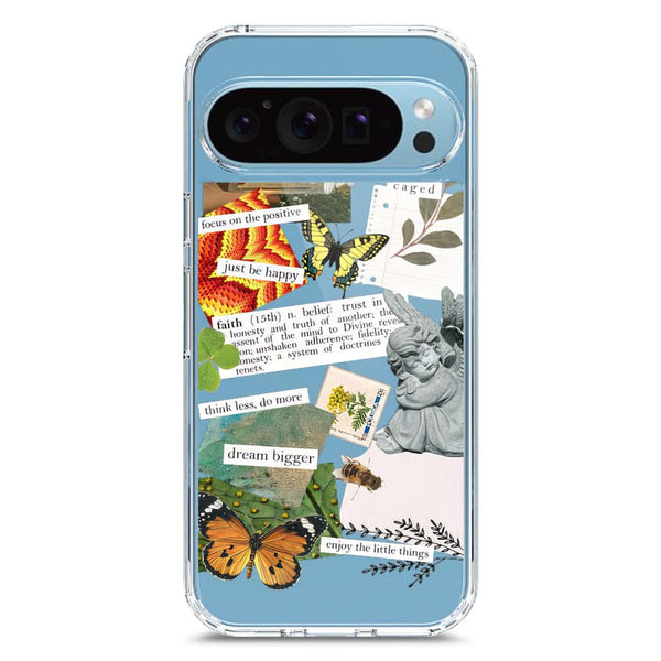 Aesthetic Scrap Design - Design 5 - Soft Phone Case - Crystal Clear Case - Google Pixel 9