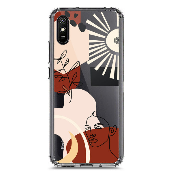 Aesthetic Modern Art Series - Design 1 - Soft Phone Case - Crystal Clear Case - Xiaomi Redmi 9A