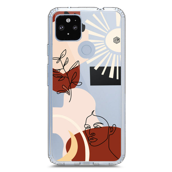 Aesthetic Modern Art Series - Design 1 - Soft Phone Case - Crystal Clear Case - Google Pixel 4a 5G
