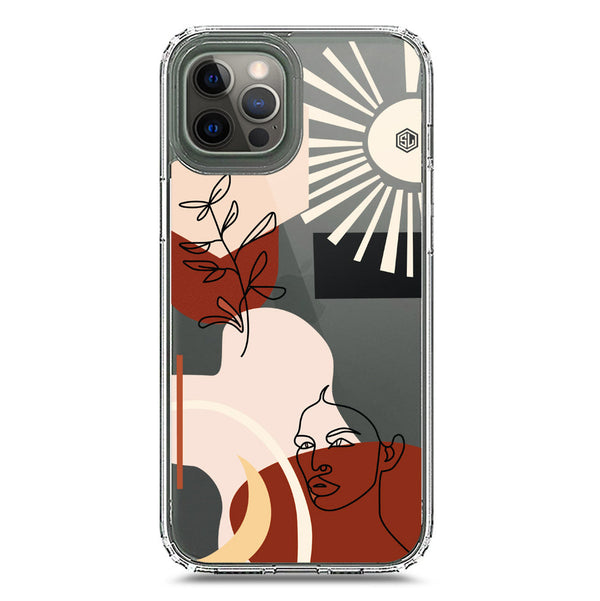 Aesthetic Modern Art Series - Design 1 - Soft Phone Case - Crystal Clear Case - iPhone 12 Pro