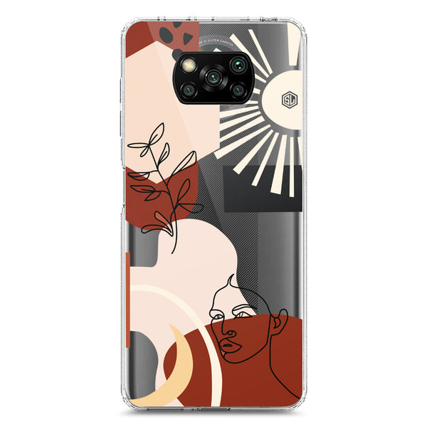 Aesthetic Modern Art Series - Design 1 - Soft Phone Case - Crystal Clear Case - Xiaomi Poco X3 Pro