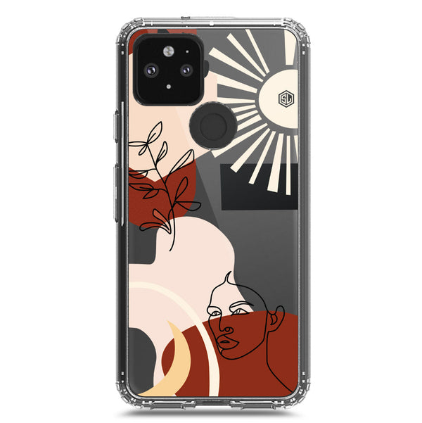 Aesthetic Modern Art Series - Design 1 - Soft Phone Case - Crystal Clear Case - Google Pixel 5 XL