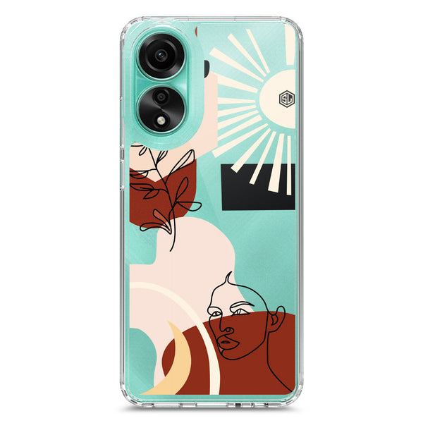 Aesthetic Modern Art Series - Design 1 - Soft Phone Case - Crystal Clear Case - Oppo A78 4G