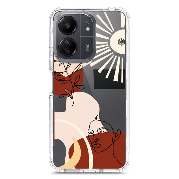 Aesthetic Modern Art Series - Design 1 - Soft Phone Case - Crystal Clear Case - Xiaomi Redmi 13C