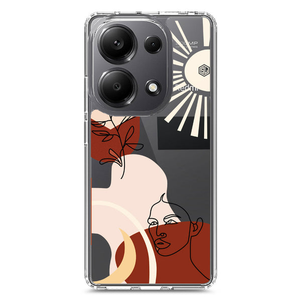 Aesthetic Modern Art Series - Design 1 - Soft Phone Case - Crystal Clear Case - Xiaomi Redmi Note 13 Pro 4G