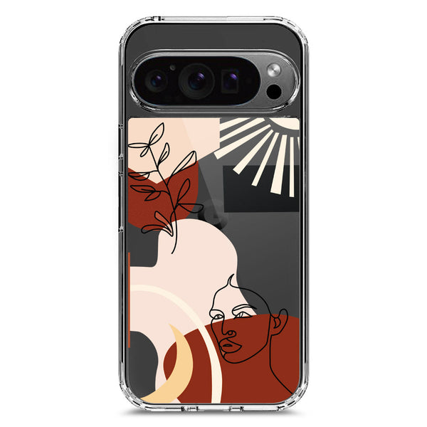 Aesthetic Modern Art Series - Design 1 - Soft Phone Case - Crystal Clear Case - Google Pixel 9 Pro
