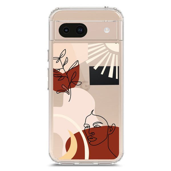 Aesthetic Modern Art Series - Design 1 - Soft Phone Case - Crystal Clear Case - Google Pixel 8a