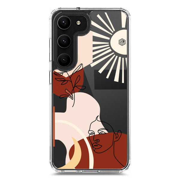 Aesthetic Modern Art Series - Design 1 - Soft Phone Case - Crystal Clear Case - Samsung Galaxy S23 Plus 5G