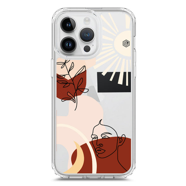 Aesthetic Modern Art Series - Design 1 - Soft Phone Case - Crystal Clear Case - iPhone 15 Pro