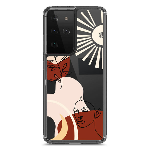 Aesthetic Modern Art Series - Design 1 - Soft Phone Case - Crystal Clear Case - Samsung Galaxy S21 Ultra 5G