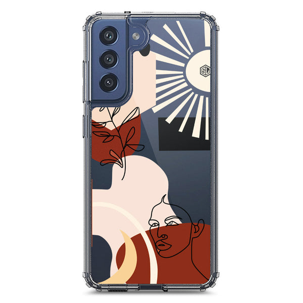 Aesthetic Modern Art Series - Design 1 - Soft Phone Case - Crystal Clear Case - Samsung Galaxy S21 FE 5G