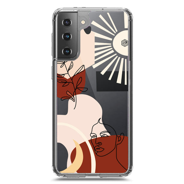 Aesthetic Modern Art Series - Design 1 - Soft Phone Case - Crystal Clear Case - Samsung Galaxy S21 5G