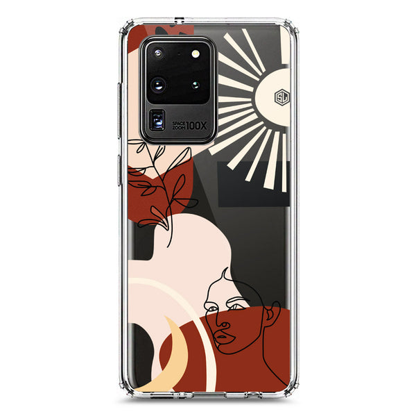 Aesthetic Modern Art Series - Design 1 - Soft Phone Case - Crystal Clear Case - Samsung Galaxy S20 Ultra